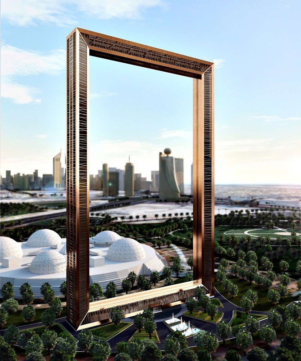 This big window frame-like landmark is being added to Dubai&#039;s famed skyline within the greens of Zabeel Park.