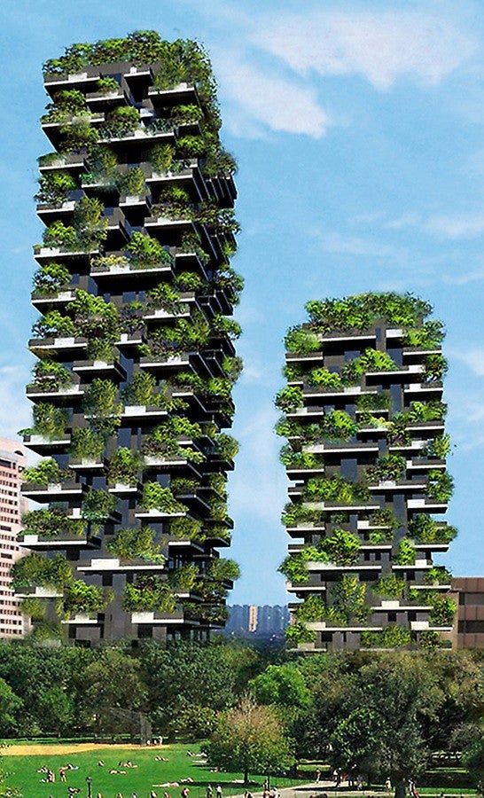 Apart from a wide range of shrubs and flowers, both towers of the Bosco Verticale are also home to 900 trees.