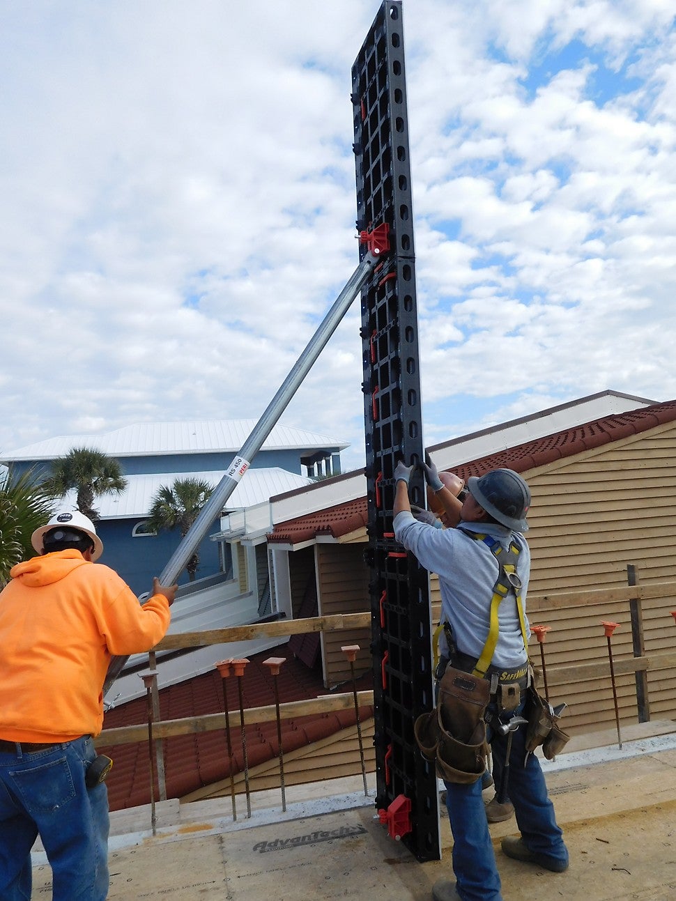 ...and then tilted up into place