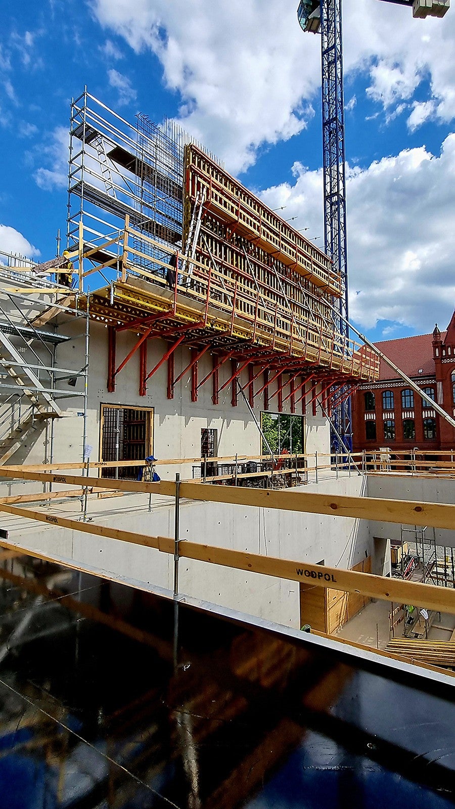 Deskowanie VARIO na budowie nowego gmachu Akademii Muzycznej w Katowicach.