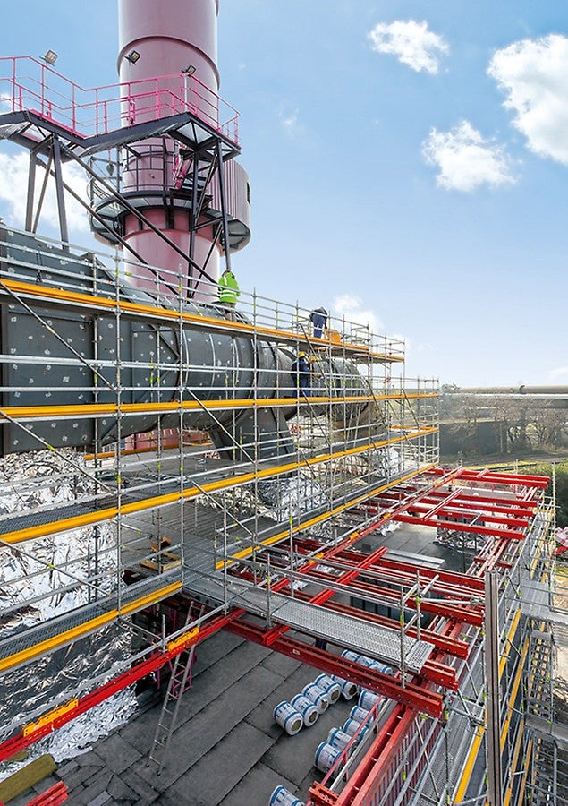 Das PERI UP Gerüstsystem wurde mithilfe des VARIOKIT Baukastensystems zu einer ganzheitlichen PERI Systemlösung komplettiert. Beide Systeme können aufgrund dem einheitlichen 25- bzw. 12,5-cm-Raster ideal kombiniert werden.