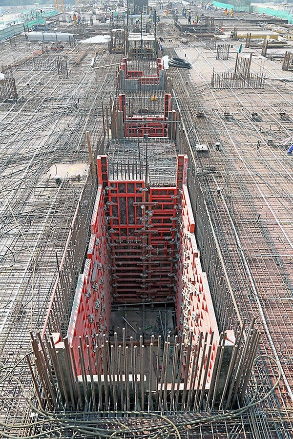 TRIO panel system used for walls and fast forming operations