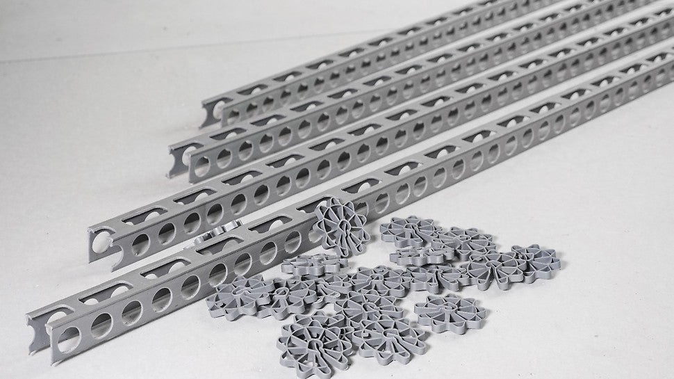 Kvalitatīvi plastmasas stiegrojuma ierobežotāji - distanceri no PERI.