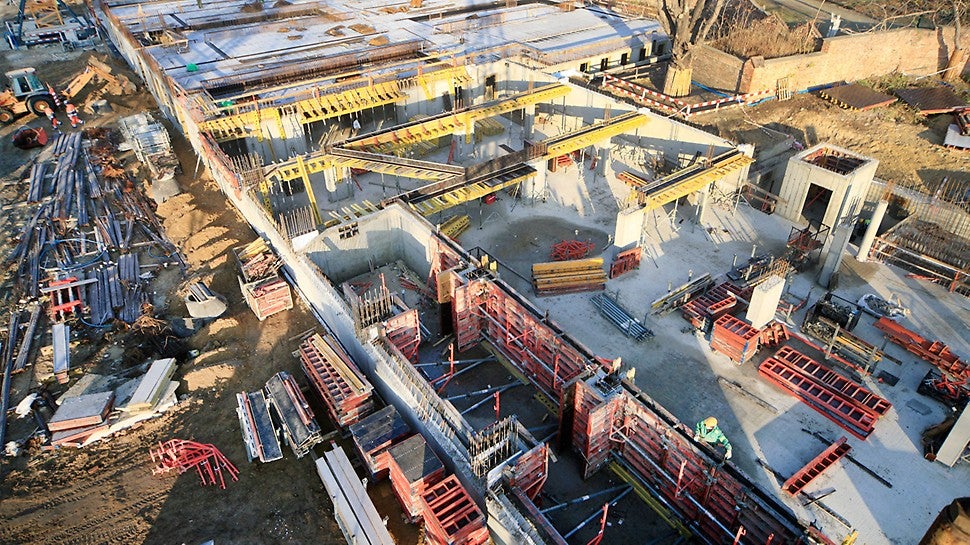 Obraz budowy &quot;z lotu ptaka&quot;.