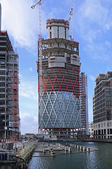 Steel reinforcement ties the core together