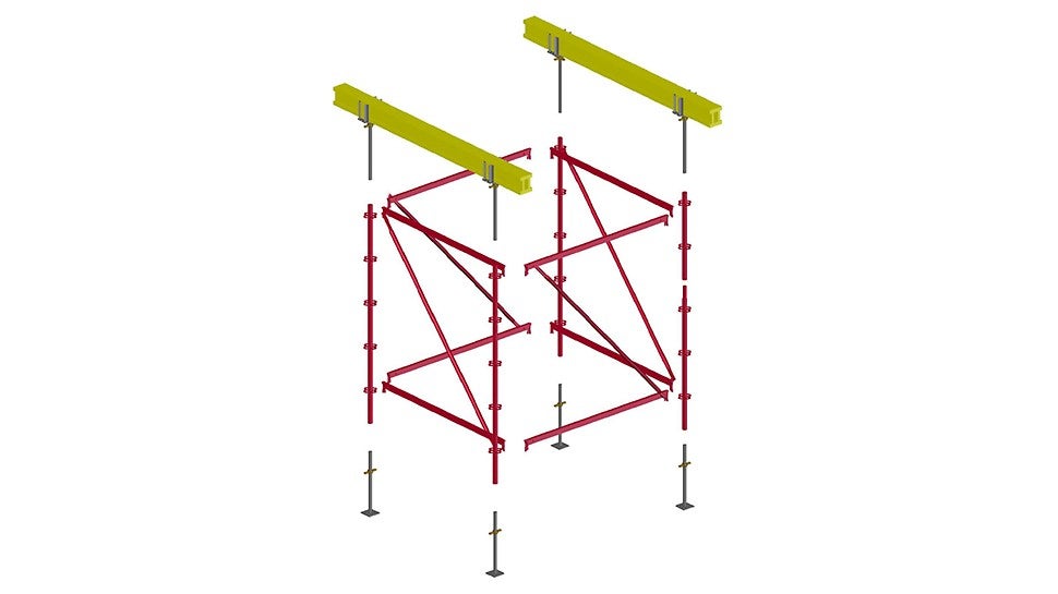 PERI UP MI is a modular and flexible system with gravity lock technology which allows easy and safe assembly.