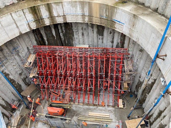 Shaft to tunnel connections