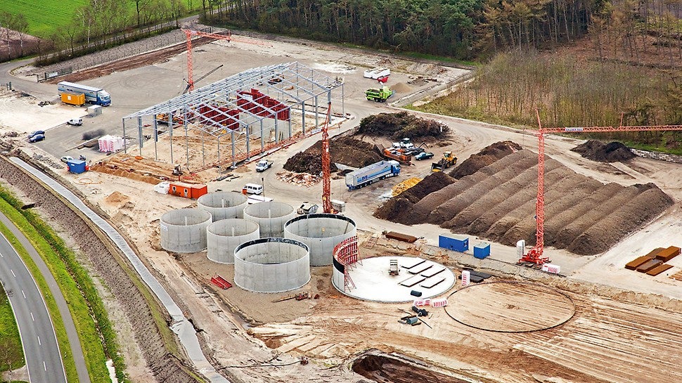 Insgesamt 17 Rundbehälter mit unterschiedlichen Radien konnten wirtschaftlich und in hoher Qualität hergestellt werden.