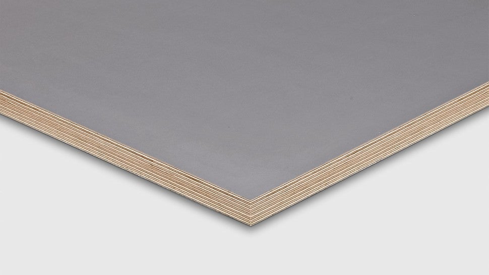 Die Großflächenschalungsplatte für anspruchsvolle, fugenarme Sichtbetonoberflächen.