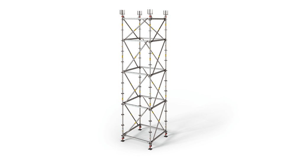 Der PERI UP Stützturm bietet hohe Flexibilität im Traggerüstbau.<br/>