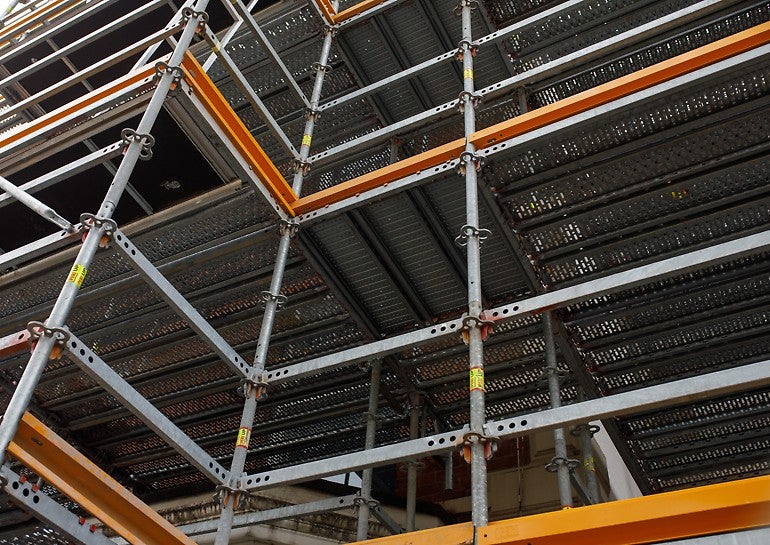 The entire build of the scaffolding solution was completed in just five days with 42 tonnes of PERI UP Flex erected over the course of the project. 