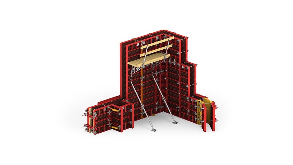 The LEVO wall formwork comes with many features such as lightweight wall panels and multiple integrated handles for easy operation