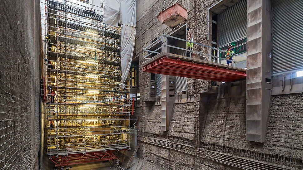 PERI Ingenieure boten ein wirtschaftliches Gesamtkonzept zur Betonsanierung und -ertüchtigung des Berliner Müllbunkers mit reduzierten Stillstandszeiten.