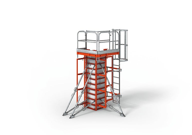 Mit der QUATTRO lassen sich quadratische und runde Säulenformate effizient realisieren, dank einfacher Elementverbindungen und der Versetzungsmöglichkeit als komplette Einheit<br/>