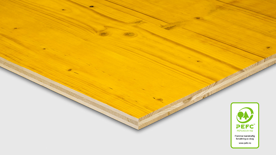 The traditional formwork panel made of three layers