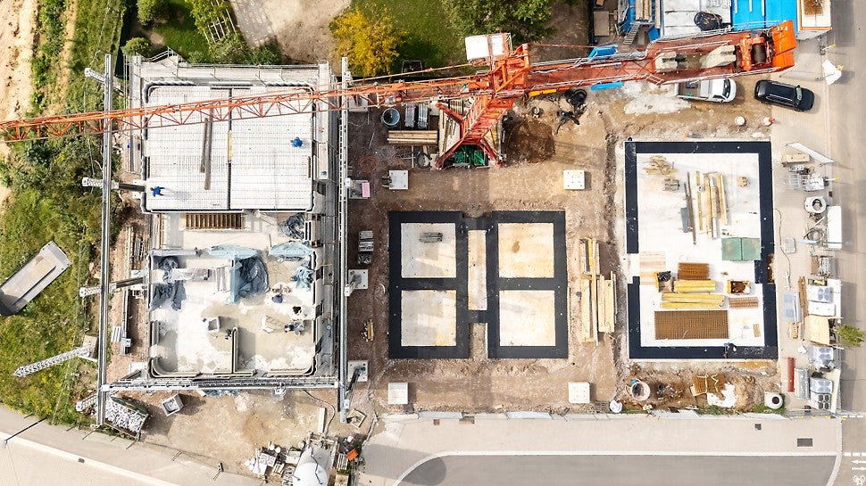 Das Einzigartige beim DREIHAUS ist das voll durchgeplante und für den 3D-Druck optimierte, skalierbare Gebäudekonzept für ein dreigeschossiges Mehrfamilienhaus – in drei Größen S, M und L.<br/>(Foto: PERI 3D Construction)