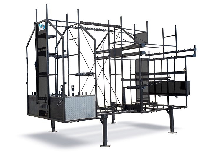 适用于标准卡车拖车，能够运输或储存最 约250 平方米的 67型-PERI UP Easy 脚手架的运输挂架系统