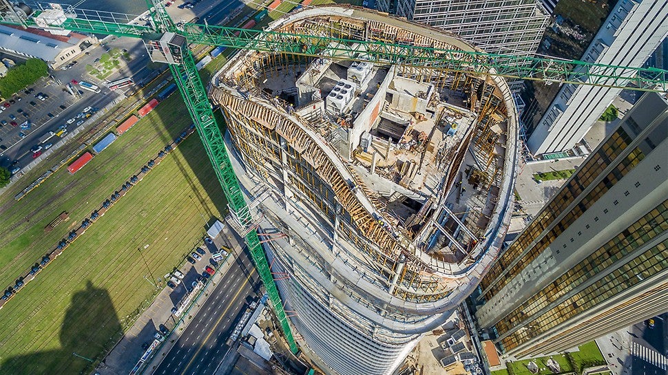 时尚的建筑设计为施工提出了高要求的挑战。