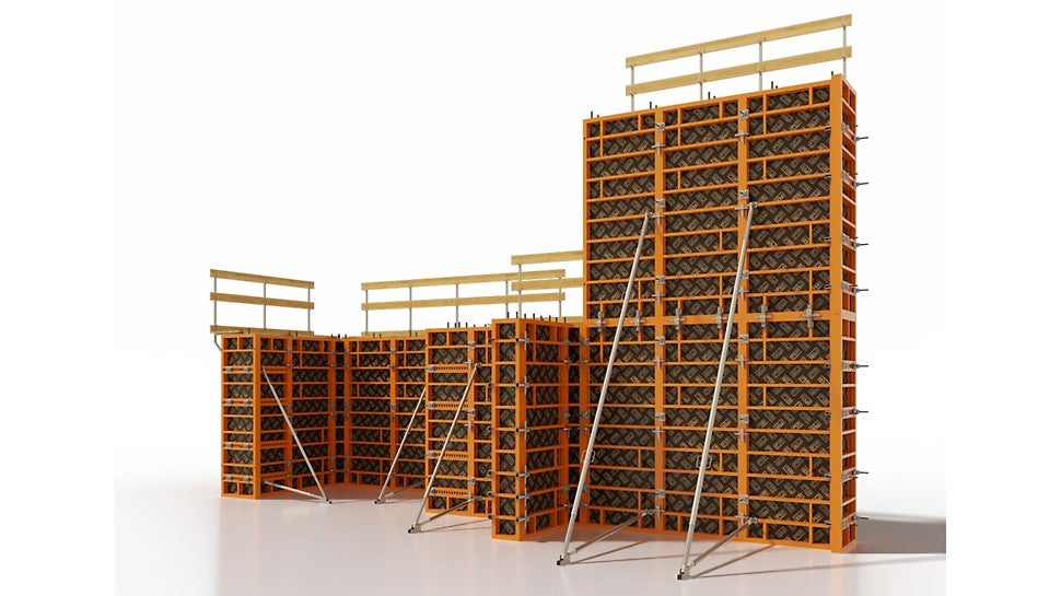 Стальная крупнощитовая опалубка для стен, колонн, фундаментов и лифтовых шахт. В наличии на складах по всей России. 