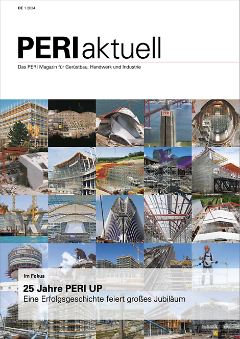 Cover zur Ausgabe 01-2024 des Magazins PERI aktuell