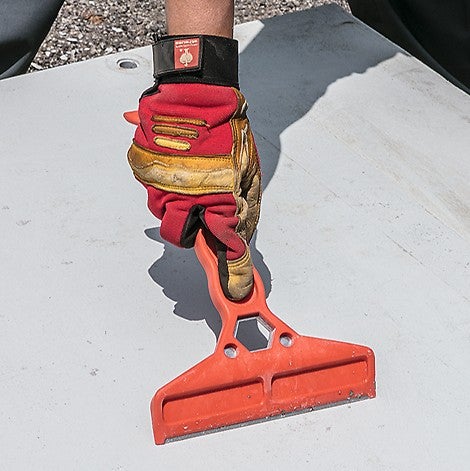 Like a lot of hardware on the construction site, cleaning comes down to the diligent use of a pressure washer and hand tools to remove stubborn hardened concrete.