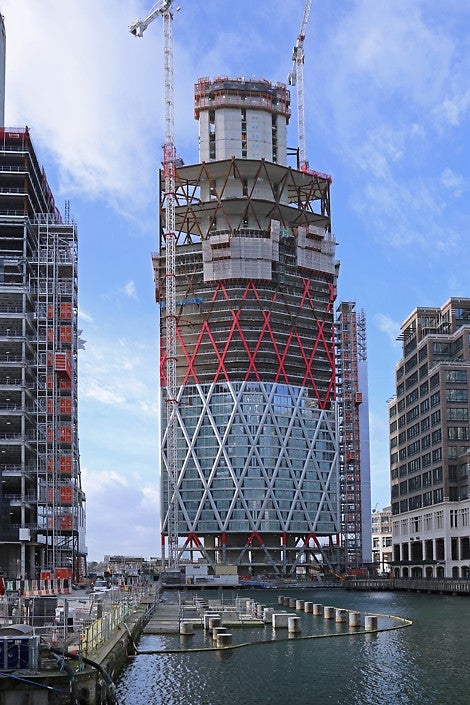 Steel reinforcement ties the core together