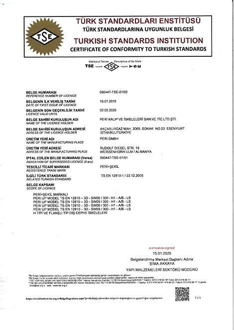 TS EN 12810-1 Cephe İskeleleri 