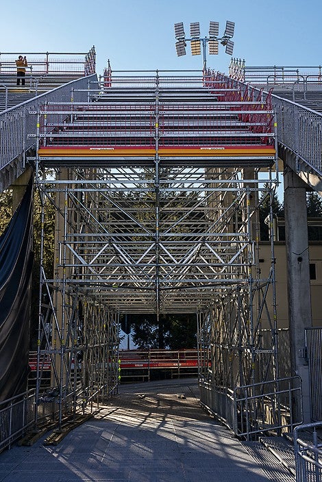 Mistrovství světa v biatlonu 2024: modulové lešení PERI UP pro sportovní akce