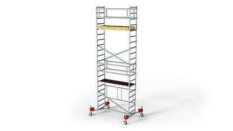 Der Ausschalwagen ermöglicht sicheres Ein- und Ausschalen von unten bei Deckenhöhen bis zu 6,65 m<br/>