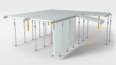 Le coffrage de dalles flexible avec un montage simple et en toute sécurité<br/>