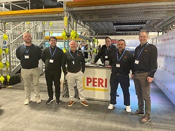 At Scaffex24, the NASC’s inaugural conference and exhibition, PERI stood out with one of the event’s largest exhibits, covering 24 square meters. The interactive stand allowed visitors to walk onto a custom-designed viewing deck and around the scaffolding to explore the products up close. 