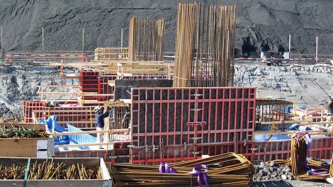 TRIO forme til forskalling af Pylonbaserne.