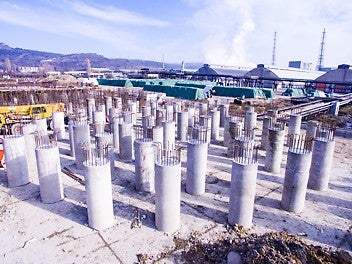 Кръгли колони - ф120, изпълнени с SRS Кофраж за кръгли колони