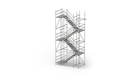 Die PERI UP Treppe in 100 bzw. 125 cm Breite ist für hohe Anforderungen an Tragfähigkeit und Begehbarkeit bestens geeignet.<br/>