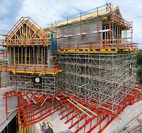 Die umfassende PERI Schalungs- und Gerüstlösung berücksichtigte alle geometrischen, statischen und sicherheitstechnischen Anforderungen.