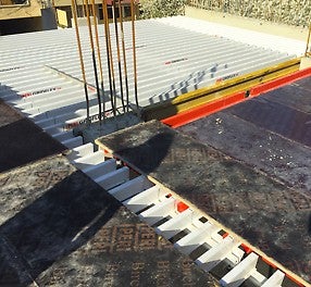 Изкърпване около колона - система GRIDFLEX