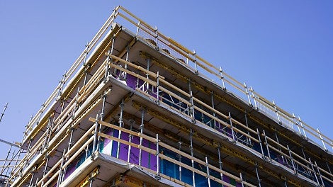 PERI har levererat stämp, balk, och väggstöd till projektet