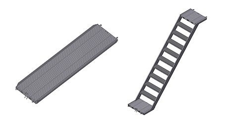 Pour l’échafaudage de façade PERI UP Easy, PERI a présenté de nouveaux composants système lors de la bauma : par exemple, de nouveaux plateaux aluminium, et un escalier d’accès avec une largeur de 67 cm. 