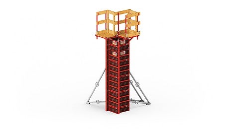 Lightweight column formwork for cost-effective forming by hand<br/>