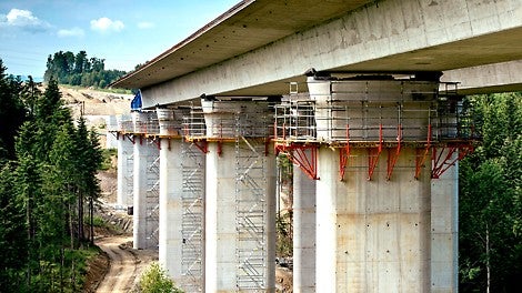 Budowa drogi ekspresowej S7 Lubień - Rabka-Zdrój, odcinek I - obiekt 14. Fot. Wojciech Dziedzic