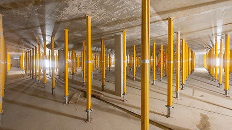 Der PERI Mietpark stellte das benötigte Material zum geforderten Zeitpunkt sowie in der benötigten Menge und Qualität zur Verfügung.