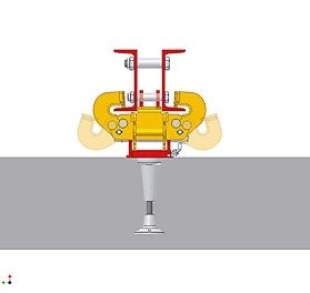 Sklopivi klizni nosač omogućava bočnu demontažu penjajuće papučice i samim tim olakšava početnu montažu.