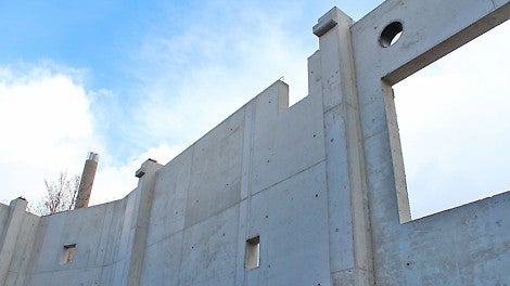 Suurimmat kertavalukorkeudet olivat tällä työmaalla noin 9 metriä. 