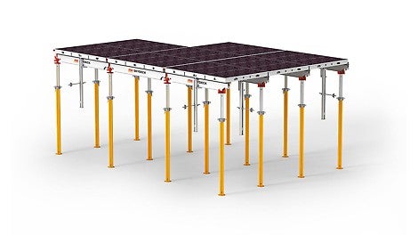 Die leichte und bewährte Alu-Paneel-Deckenschalung mit den niedrigen Schalzeiten