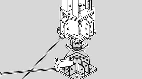 Efficient assembly with only 2 standard connections