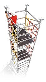 PERI UP Stützturm MDS stands for &quot;Montage et démontage en sécurité“: the assembly and dismantling systematic ensure the safety of the scaffolders without requiring any additional safety equipment.