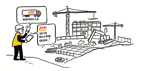 Pidämme sinut ajan tasalla siitä, milloin kalusto on matkalla työmaalle. 