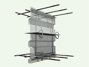 BECOSTOP ASF-V is a shuttering unit with integrated fixing clips designed for the installation of construction joints which also require metal waterstops. Applications include construction joints in base and floor slabs and walls.