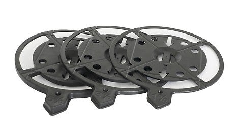 Spádové podložky zajistí vodorovné podložení dlažby nebo hranolu v případě, kdy podkladní terén není rovný, např. při pokládce na starý betonový povrch místo štěrkového lože. Instalace na horní plochu hlavvy terče.