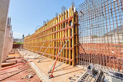 Basement wall construction using VARIO 